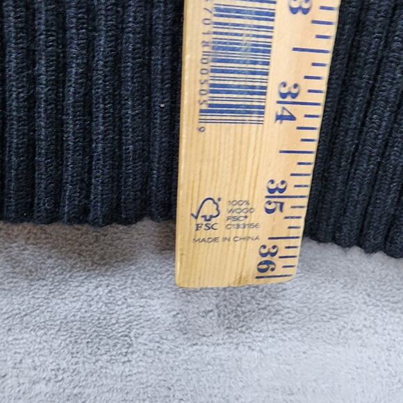 Women’s Black V-Neck Sweater Dress Medium Long Sleeve Ribbed Hem Pullover Casual - Picture 7 of 9